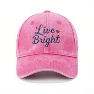 Barman Women Vintage Washed Baseball Cap Live Bright Embroidered Adjustable Dad Hat