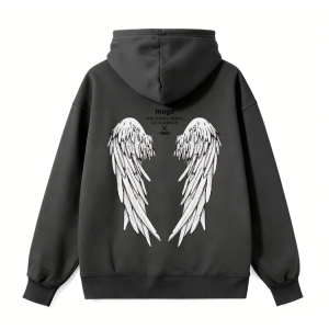 Barman Women’s Angel Wings Graphic Pullover Hoodie Casual Street Sweatshirt