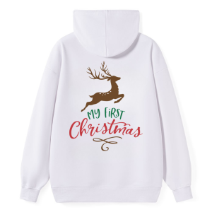 Barman Women's Christmas Reindeer Graphic Pullover Hoodie Casual Sweatshirt