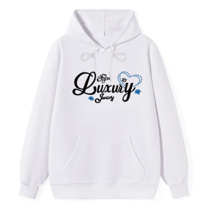 Barman Women's Luxury Letter Heart Graphic Pullover Hoodie Sweatshirt