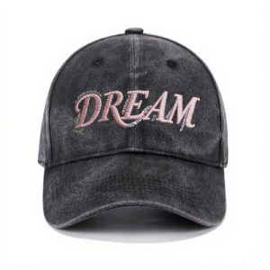 Barman Womens Vintage Washed Baseball Cap DREAM Embroidered Adjustable Dad Hat