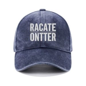 Barman Vintage Washed Baseball Cap RACATE ONTTER Letter Embroidered Adjustable Unisex Dad Hat