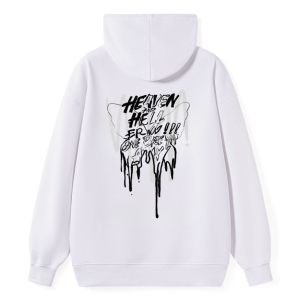 Barman Women’s Gothic Drip Letter Graphic Pullover Hoodie Street Sweatshirt