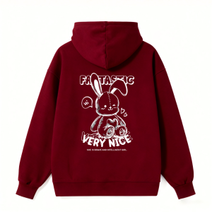 Barman Women's Cute Bunny Cartoon Letter Graphic Pullover Hoodie Sweatshirt