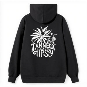 Barman Women's Tropical Palm Tree Letter Graphic Pullover Hoodie Sweatshirt