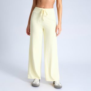 Barman Women's Drawstring Waist Soft Wide Leg Casual Pants